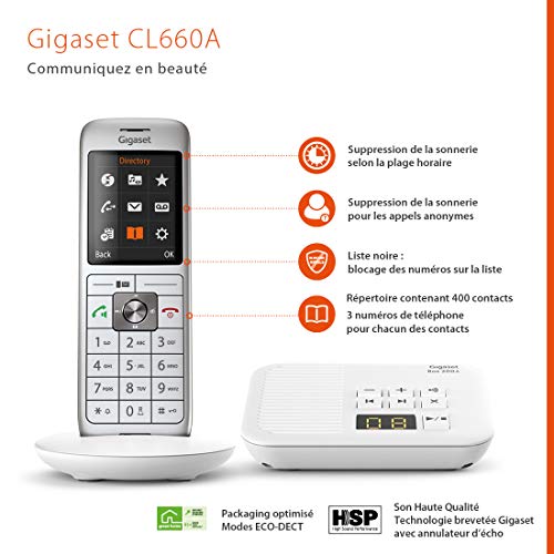 Gigaset CL660A Trio - Schnurgebundenes Landline-Telefon - Weiß