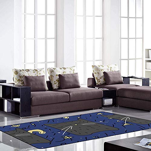 Tapis de salon chat Ruchen isolant et anti-glissade en velours - 4
