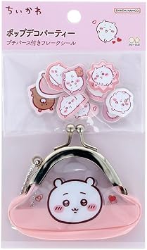 Sun-Star Stationery Chiikawa Goods Flake Sticker with Petit Purse Pop Deco Party S8817340