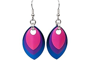 Bi Pride Chainmail Earrings: Stand Out with Vibrant Colors