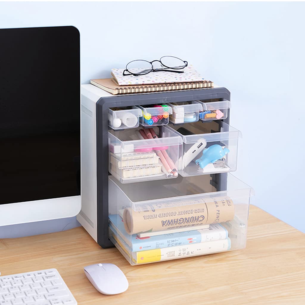 Juego de tocador apilable para estuche, organizador de mesa apilable, cajón deslizante