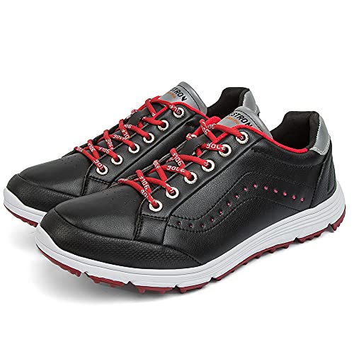 Image of THESTRON 2021 Men Golf Shoes Professional Spikes Golf Sport Sneakers Waterproof Mens Trainers Golfing