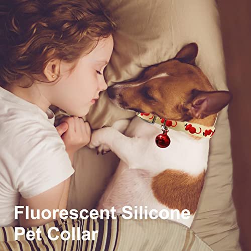 Coleira Fluorescente Macia para Gatos - Coleiras Fluorescentes de Silicone Macio para Cães Coleiras