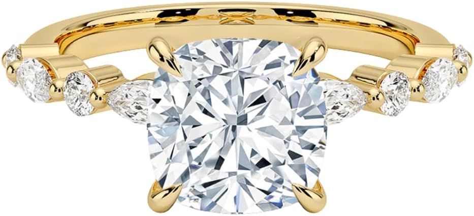 1-5 Ct Half Coverage Diamond Solitaire Wedding Engagement Ring 10k 14k 18k Gold & 925 Sterling Silver Solitaire Moissanite Ring Christmas Gift For Her