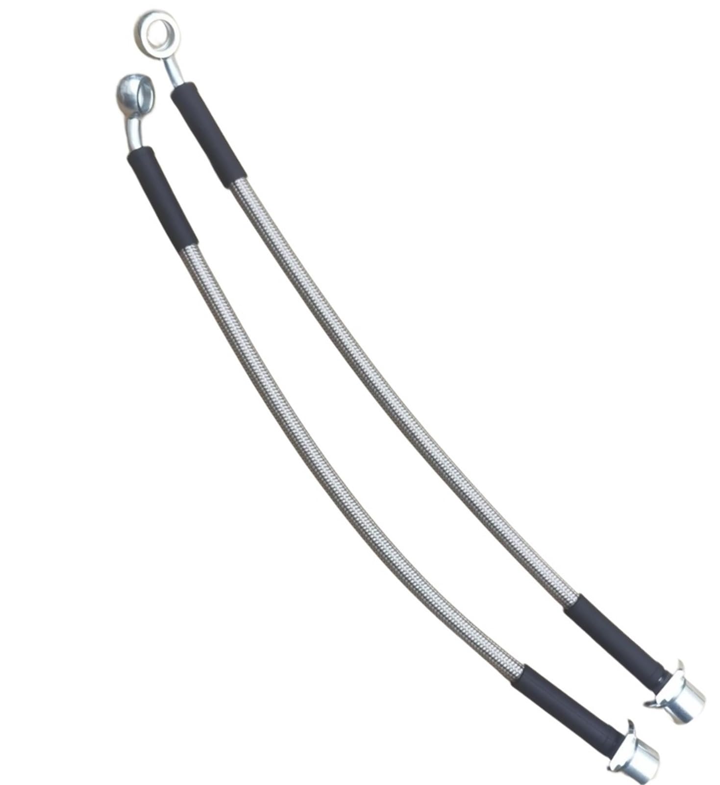 rura hamulcowa 1 para 30 stopni 10mm Banjo i żeńskie M10x1 Conv Swivel ze stali nierdzewnej w oplocie hydraulicznym-wąż hamulcowy(Overall L 350MM)