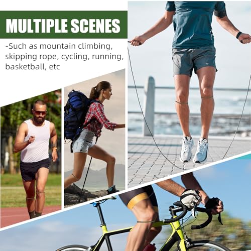 Image of Foilswirl Silicone Patella Knee Band for Basketball Patella Tendon Support Knee Pain Running Tendon Brace Support Strap(2,Army Green,M)