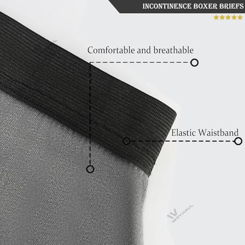 Elitevienna Boxer Briefs, 150ML, Octipa Men's Ultra-Absorbent Incontinence Boxer Briefs, Mens Incontinence Underwear4