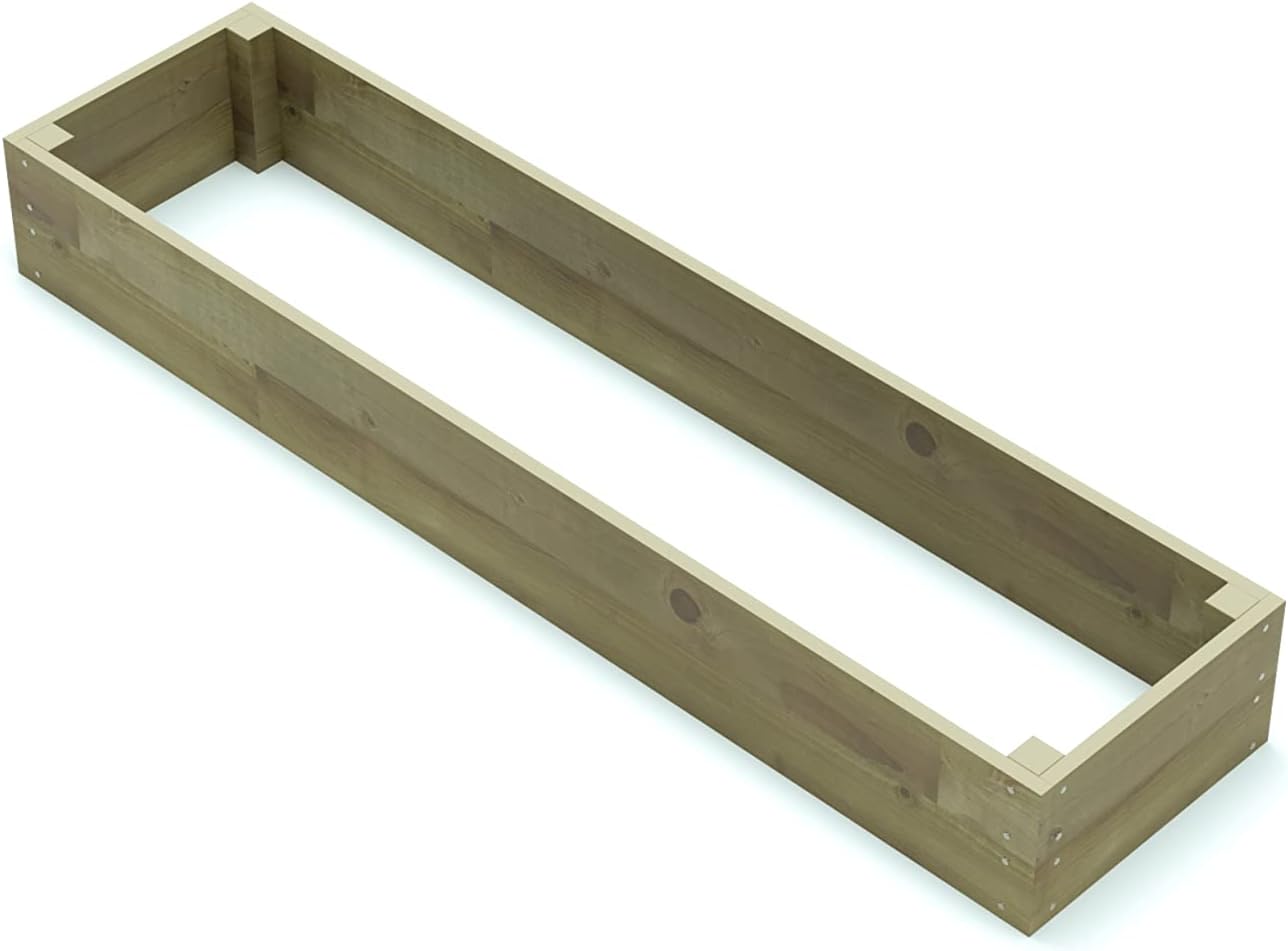 Gro Garden Products Wooden Raised Garden Bed 60cm L x 240cm W x 30cm H Large Wooden Planters