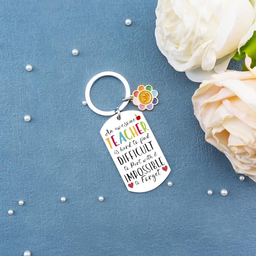 IURFURT Teacher Appreciation Gifts Keychain Best Teachers' Day Christmas Valentines Gifts for Teachers Women Coworkers Cute Teacher Birthday Gift Students Thank You Teacher Presents - Image 3
