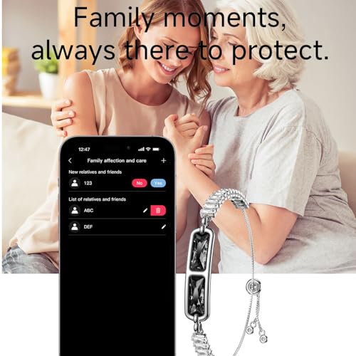Image of Yihou Smart Bracelet for Women Fitness Tracker Jewelry Diamond Fitness Bracelet Smart Band with Heart Rate Monitor Sleep Tracker for Android iOS Black Clear