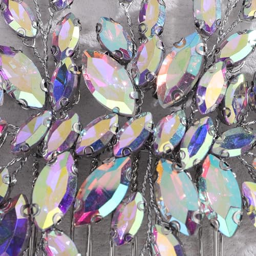 Peine para cabello con cristales brillantes para bodas miniatura 6