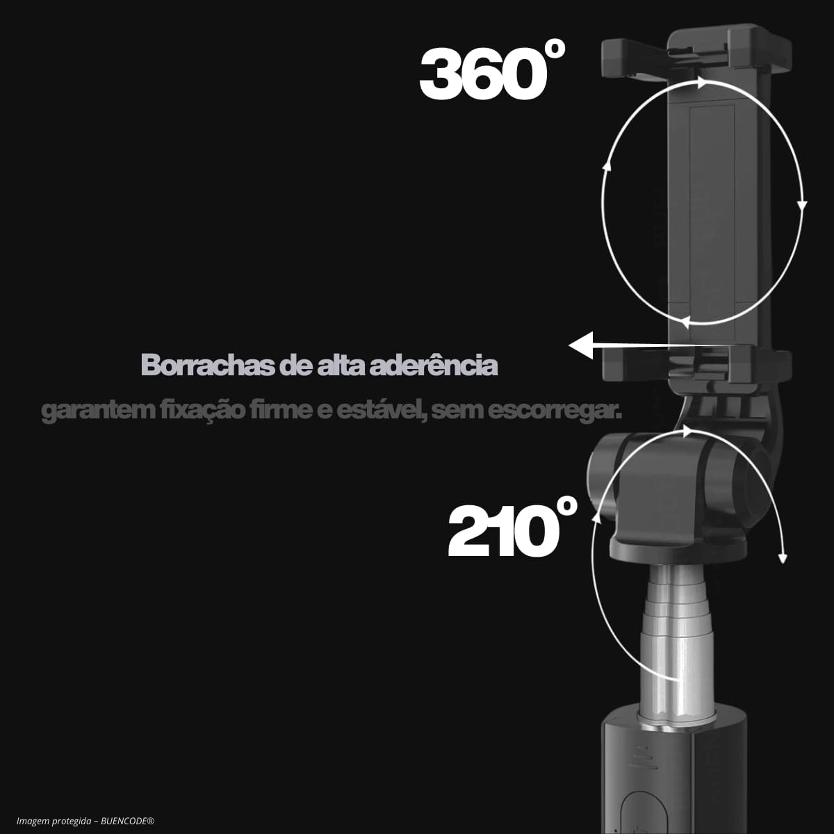 Bastão Tripé Para Celular 360º Dobrável Pau De Selfie Bluetooth Mini Controle Remoto 3 em 1 Câmera Selfie stick