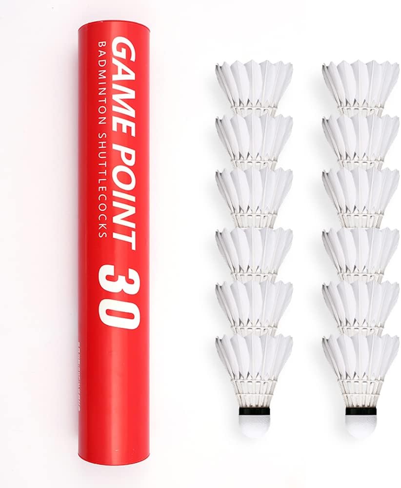 KUMPOO Badminton Birdie,12Pack Professional Duck Feather Badminton