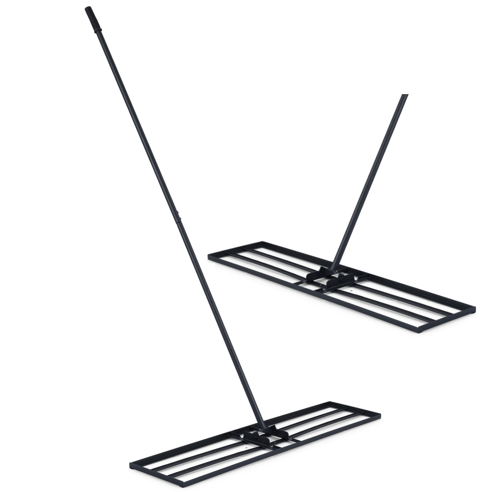 SOHNVWTGD Thatch Rake for Lawn Dethatching, Adjustable Handle Garden Lawn Rake, Heavy Duty Metal Grass Scarifier Rake for Removing Moss, Thatch & Weeds, Garden Lawn Care Tool