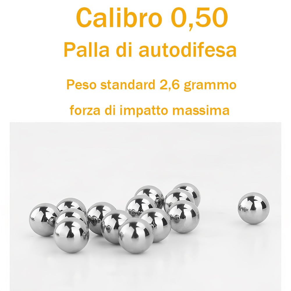 100 Pezzi .50 Cal Alluminio Solido Paintball Palline， Calibro 0,50, 2,6 Grammi, per t4e TR50 HDR50 HDP50