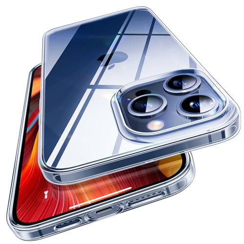 TORRAS Crystal Clear for iPhone 15 Pro Case, Ultra-Thin [Non-Yellowing] [Military Protection] Slim Fit Silicone TPU Cover for iPhone 15 Pro Phone Case