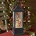 Lighted Snow Globe Lantern: 11 Inch, Black Holiday Water Lantern by RAZ Imports (Santa and Snowman)