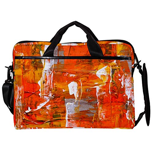 Sacoche en toile pour ordinateur portable 14 15 pouces housse PC jaune motif art
