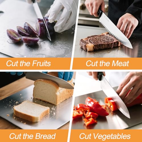 100% Pure Titanium Cutting Boards for Kitchen, Titanium Cutting Board Set of 3, 2025 New Food-Grade Chopping Board for Easy to Clean and Will Not Absorb Odors - Image 6