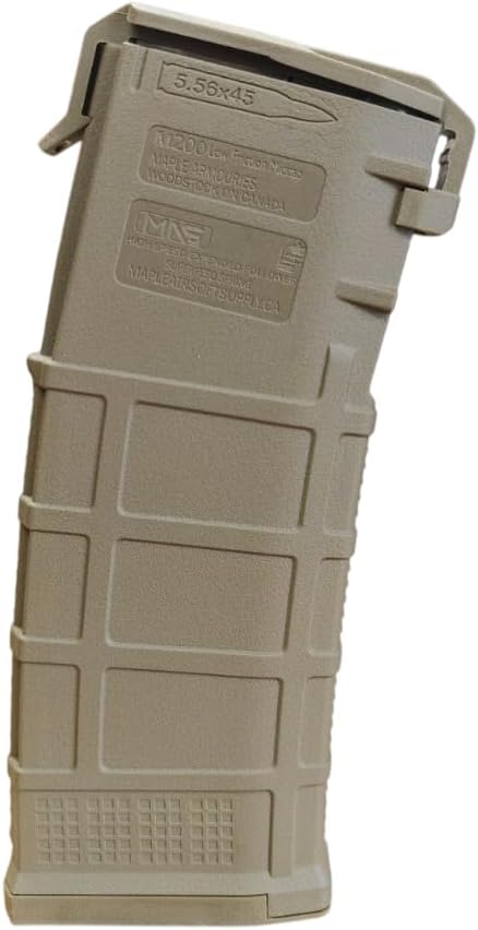 M200 Low Friction Midcap Airsoft Magazine - 200 BB Capacity (Black) (5 Pack)