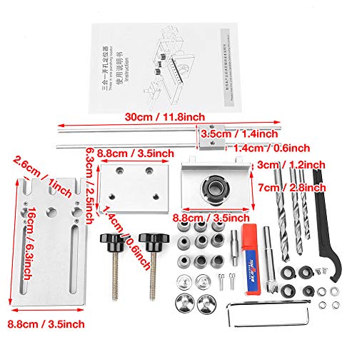 Dowelling Jig, 3 in 1 6/8/10/15mm Alta precisione