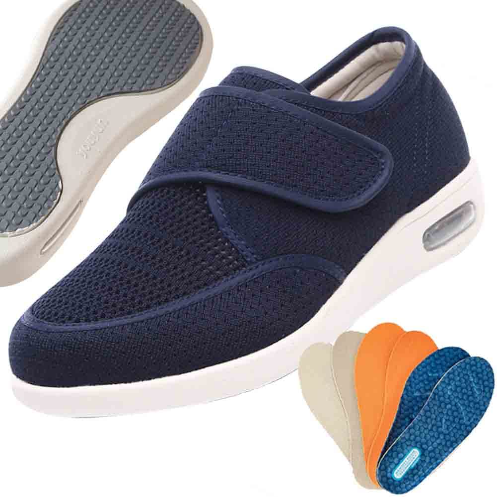 AEHO Diabetiker Schuhe Damen Freizeitschuhe mit Klettverschluss Damen Geschlossene Sandalen Diabetiker Orthopädische Verbandschuh Bequemer Rehaschuhe