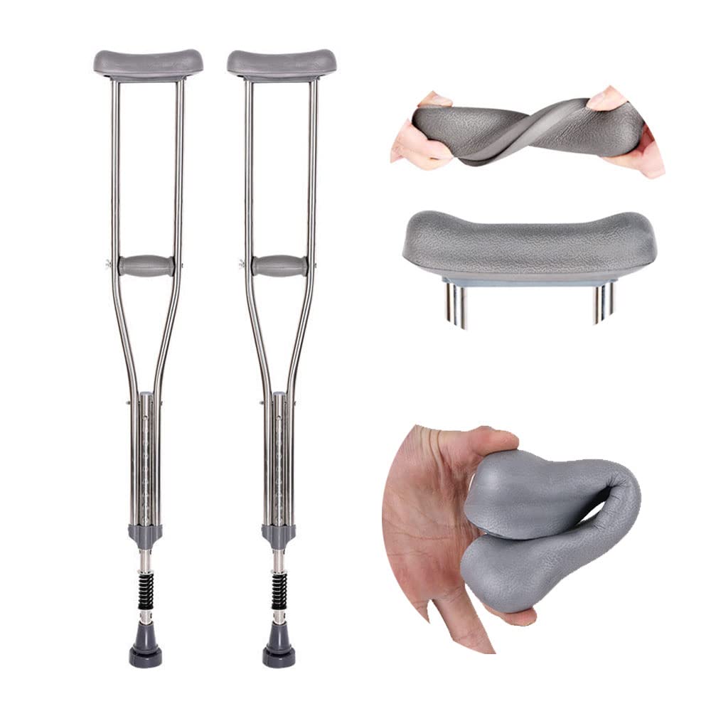 2pcs Folding Cane for The Elderly Soft Universal Crutch Pad Underarm