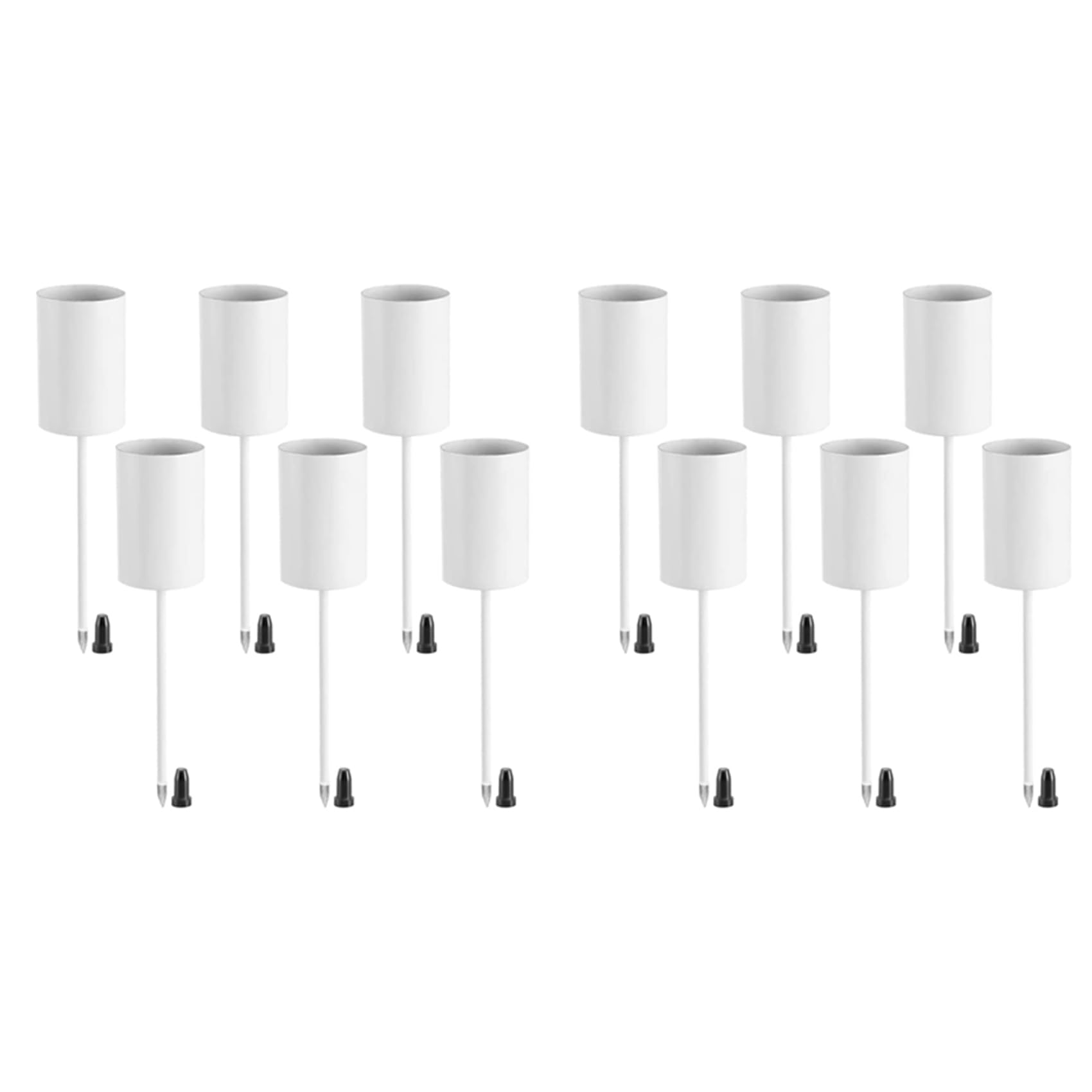 Hndhbfgrt Candle Holders, Advent Wreath, Candle Sticks, Advent Wreath, Candle Holder, Taper Candles with Skewer, 12Pcs White