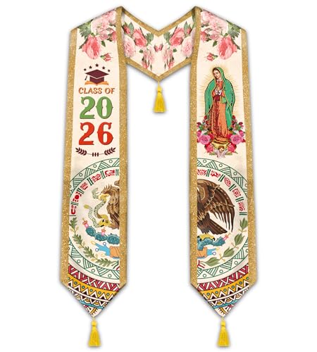 Labfen Mexican Graduation Sash Hispanic Mexican American Graduation Stole Class of 2026