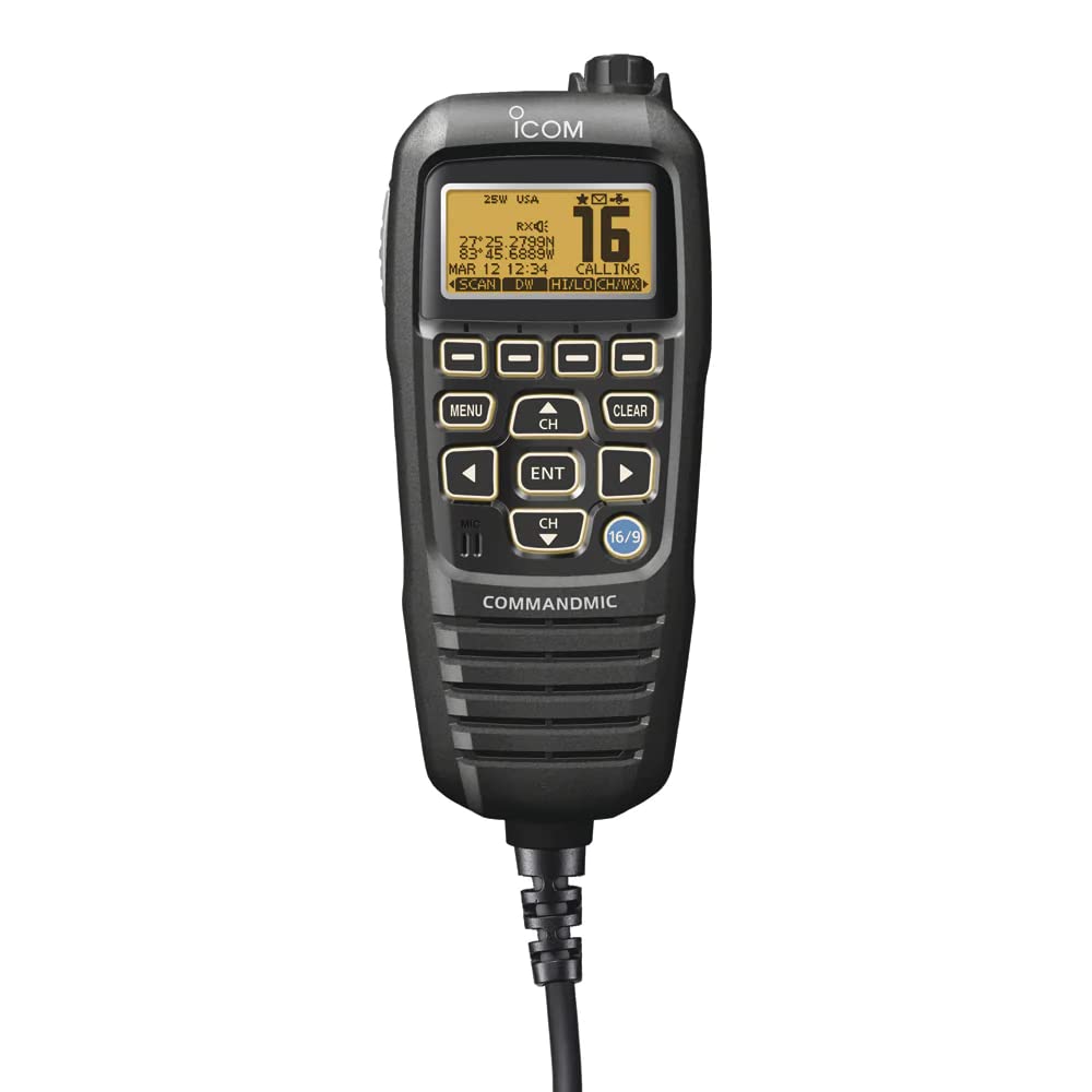 ICOM IC-HM-195B Command Mic IV for M424 VHF, Black