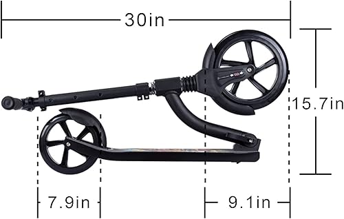 Miniatura 3 de Patinete para adultos y niños, scooter grande de dos ruedas para adultos y adolescentes, scooter plegable de herramientas de campus y scooter de