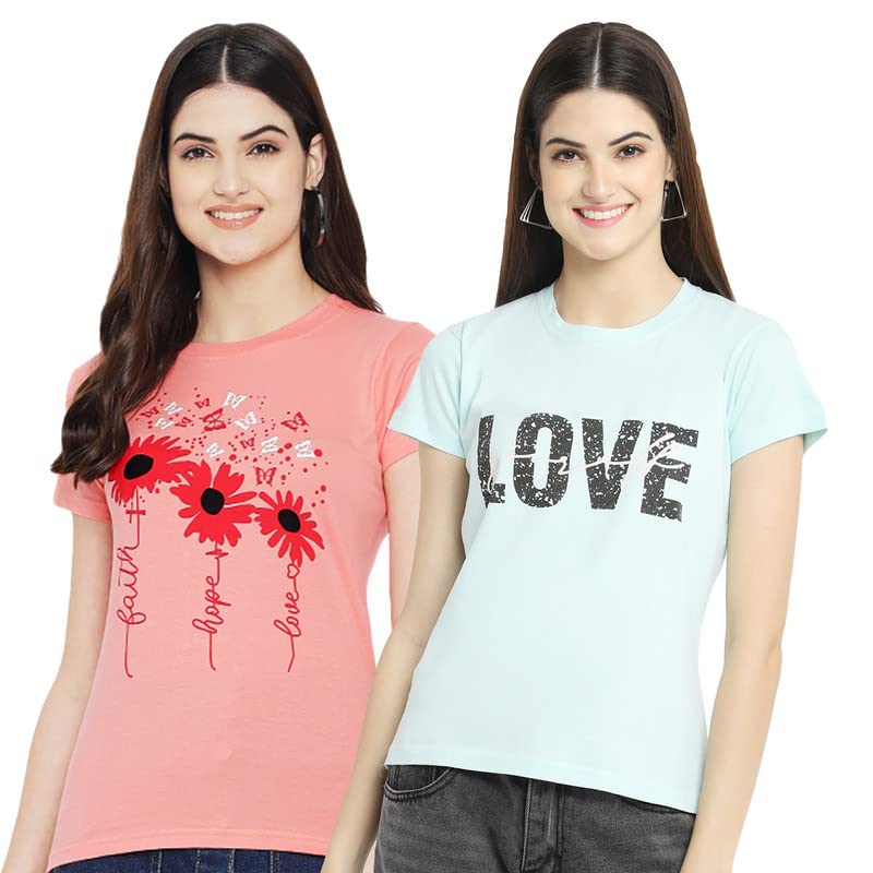 Image of Preneum Women's Letter Print Regular Fit T-Shirt
