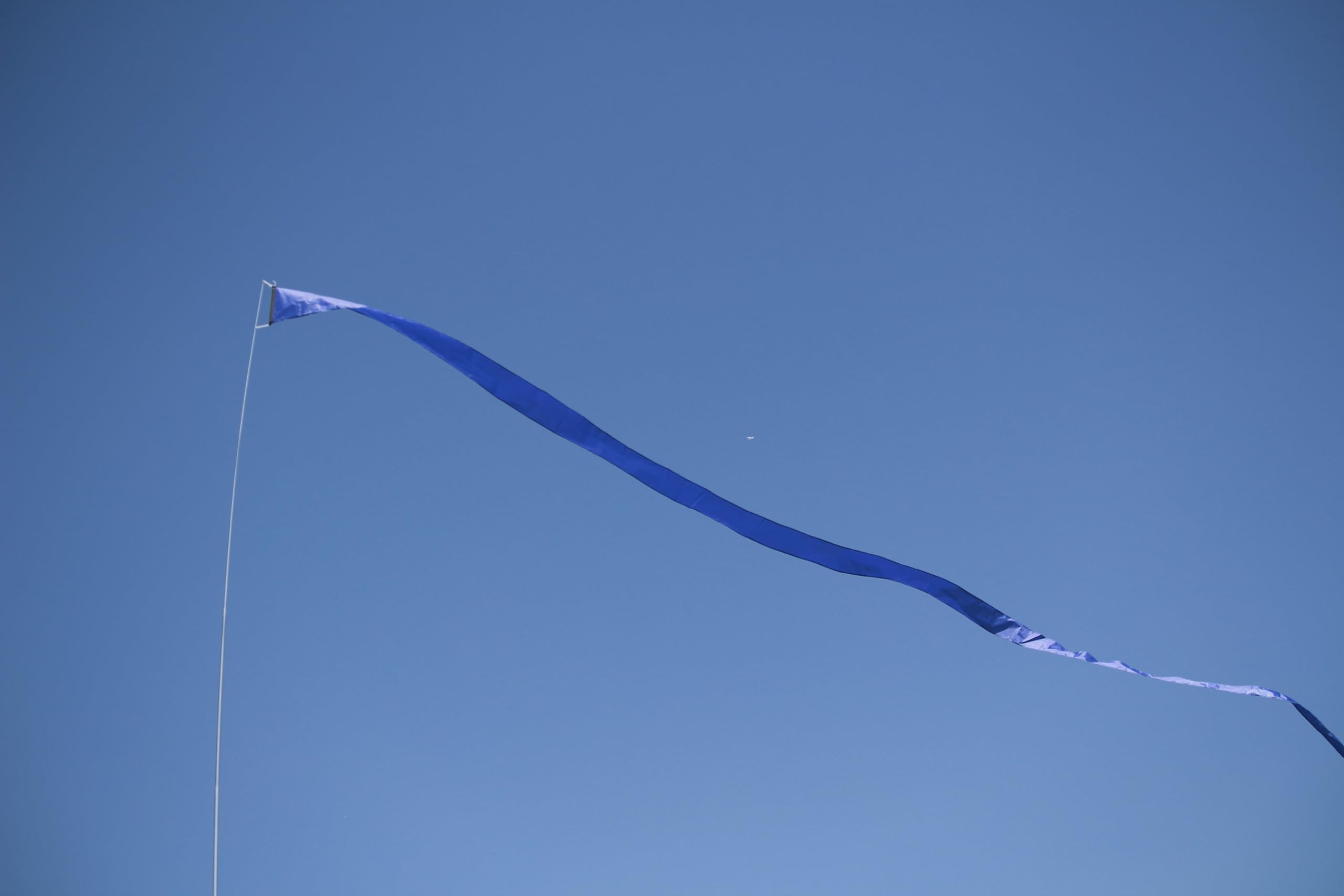 25' Long (Blue) Wind Streamer, Great for RVing, Boondocking, Back Yard Wind Sock (1 Piece)