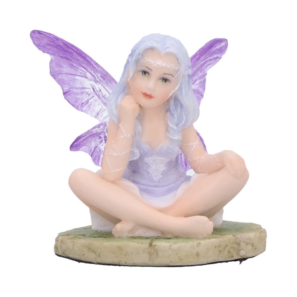 Nemesis Now Fairy Figurine, Hand-painted Decorative Statue, Decor for Garden Shelf and Home - Lila the Lavendar Fairy