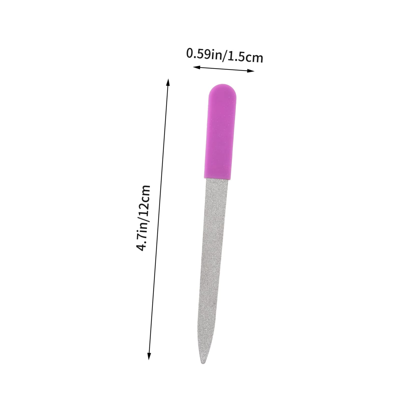 IWOWHERO 2Pcs Stainless Steel Double Sided Nail Files Professional Boards for Manicure and Nail Treatment Durable and Lightweight Nail Sanding Tools Rosy