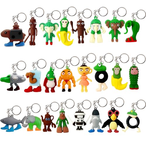 Evadollina Brainrot Portachiavi, 24 Pezzi Portachiavi, Italian Brainrot, Tung Tung Tung Tung Sahur, Tralalero Tralala, Bombardino Crocodilo, Regali Natalizi