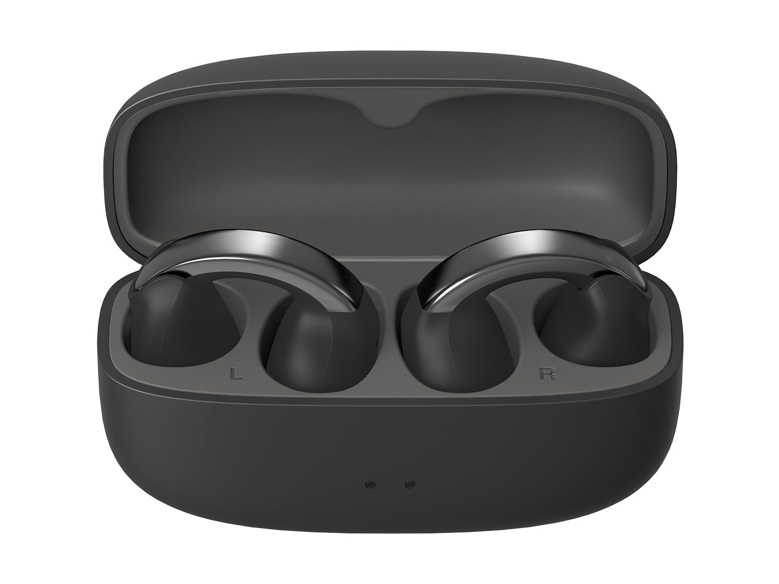 JVC Auriculares Inalámbricos Bluetooth | 24h de Batería y Carga Rápida | Auriculares Oreja Abierta | Ligeros y Resistentes al Agua | Deportivos con IPX4 y Control Táctil - HA-NP1T Negro