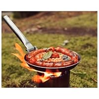 Stabilotherm Jägerpfanne mit Metall Klappgriff | zum Outdoor kochen & braten über offenem Feuer oder Grill | Eisenpfanne Gusspfanne Gusseisen Karbonstahl | extrem hohe Qualität & platzsparend – Ansicht 3