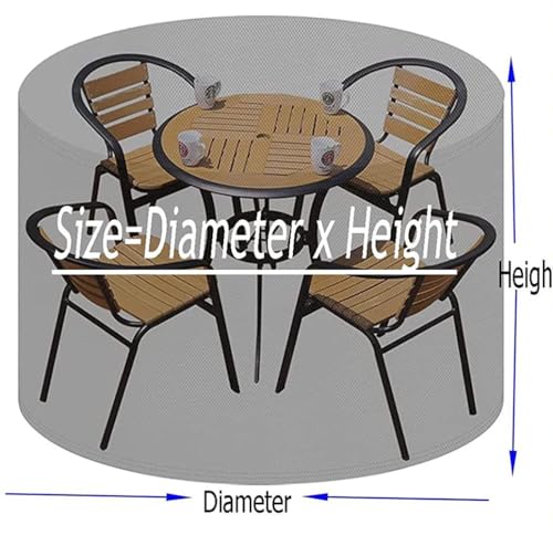 Housse table de jardin ronde pour protéger votre terrasse en hiver