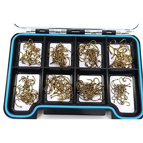image for FAISOX 240pcs Fly Tying Hooks | one Magnetic Boxes Included | Dry, Wet