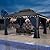 Gotland 2024 New 12' x 14' Hardtop Gazebo, Outdoor Iron Metal Double Roof Pergola with Curtains and Netting for Patio, Garden, Lawn, Navy