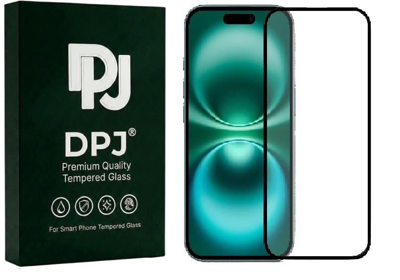 Image of DPJ Tempered Glass for iPhone 17 /iPhone 16 Pro (6.3 Inch) With Installation Kit | Military-Grade Gorilla Screen Protector | Edge to Edge Coverage |9H Hardness |Bubble-Free | Case Friendly | [Pack of 1]
