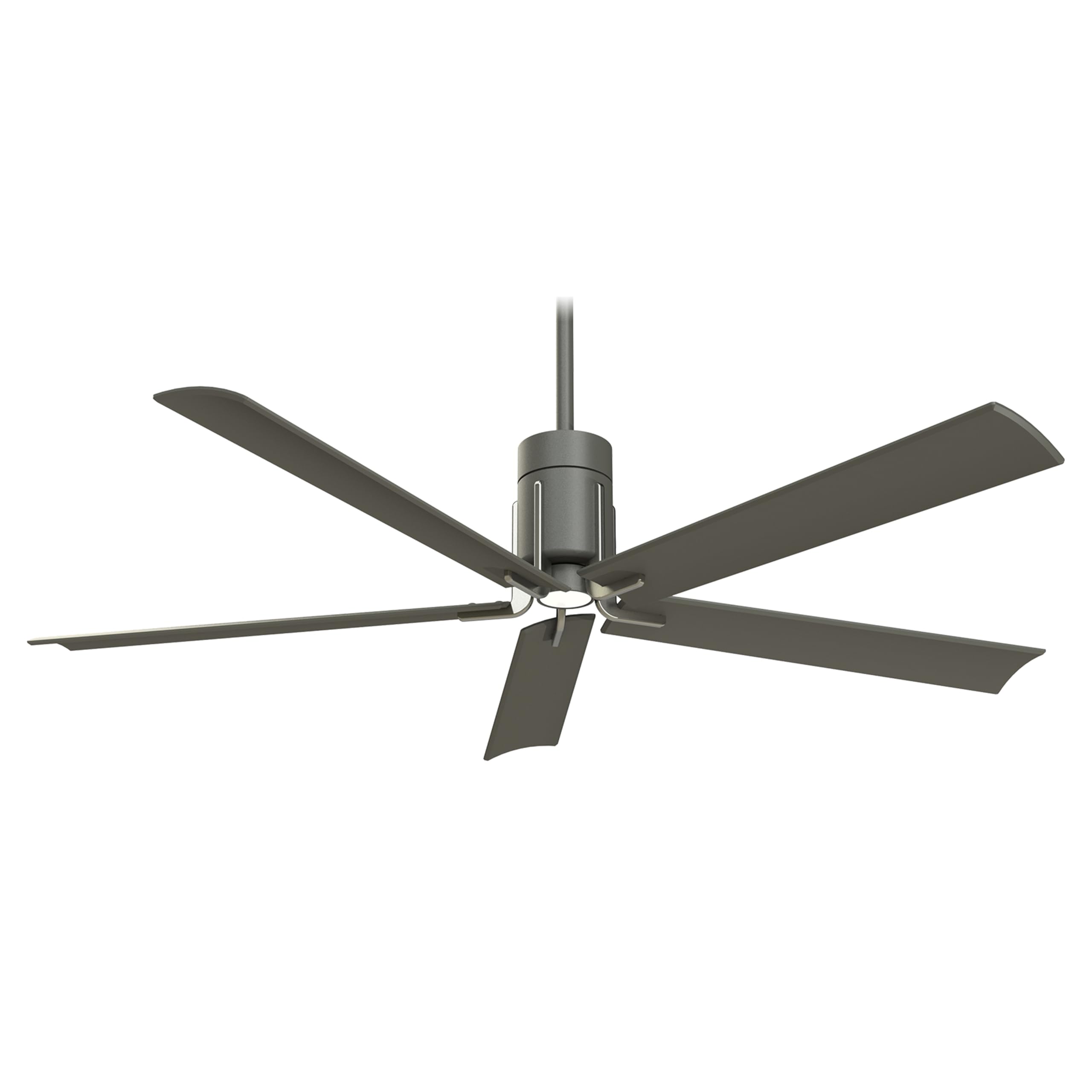 F684L-GI/BN Clean 60 Inch Ceiling Fan with Integrated 10W LED Light and DC Motor in Grey Iron/Brushed Nickel Finish