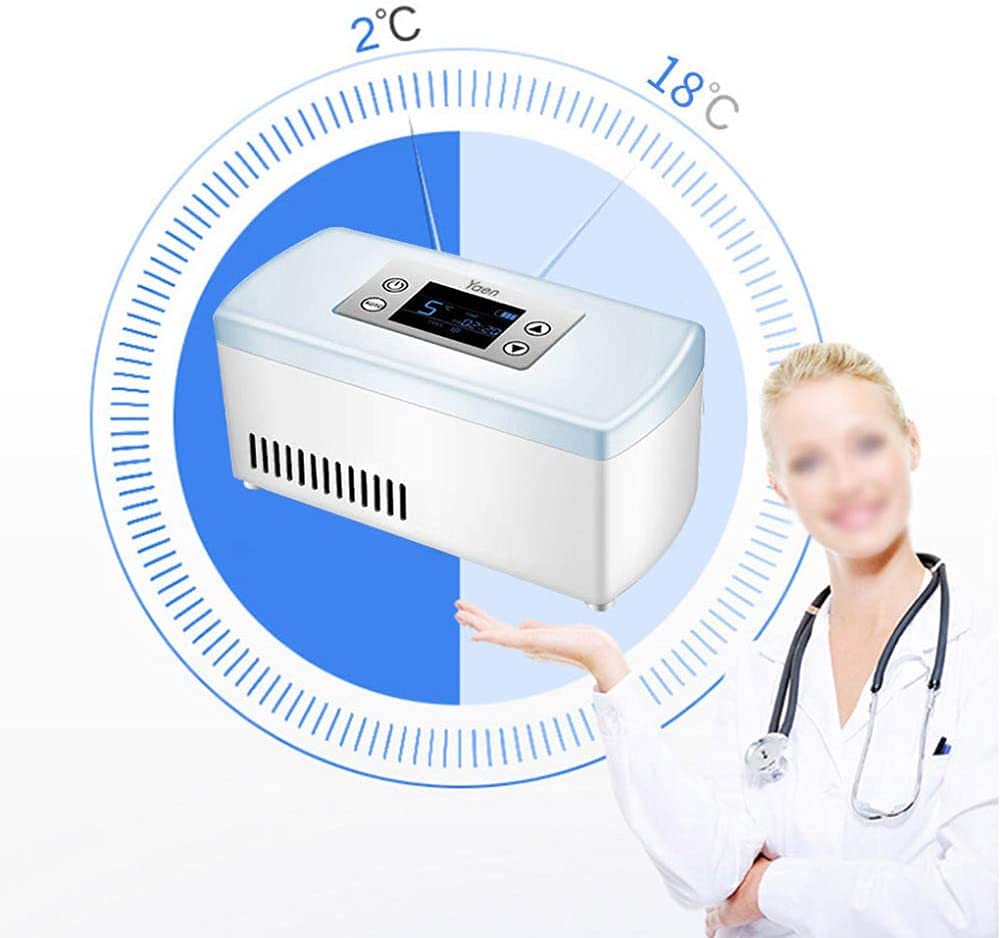 Refrigerador De Insulina, Portátil Nevera Para Medicamento Pequeño Temperatura Constante Refrigerato Pantalla Lcd Usb Cargado Mini Caja De Insulina