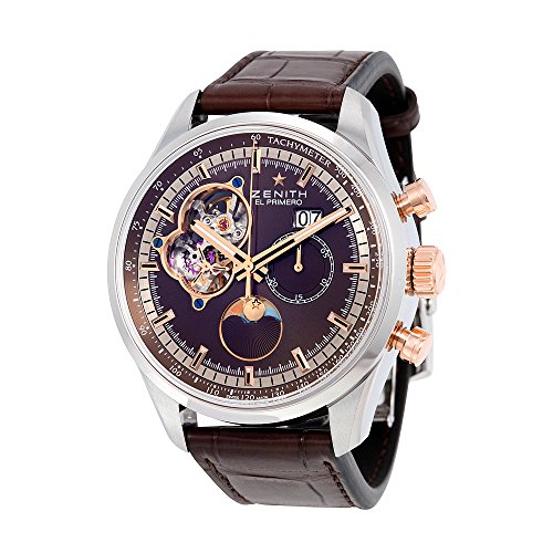 Zenith El Primero Chronomaster Automatic Brown Dial Brown Leather Mens Watch 512161404775C713 - Main Image