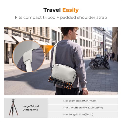 Image of K&F CONCEPT 2 in 1 Camera Sling Bag, Everyday Shoulder Bag