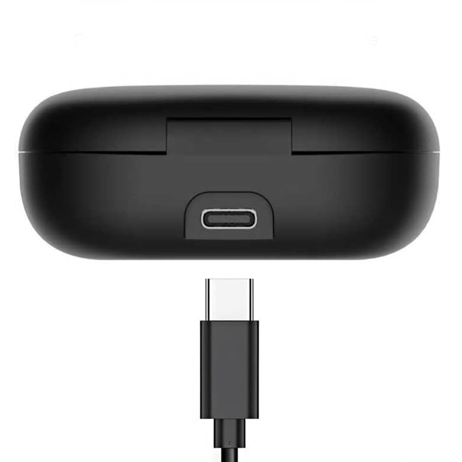 ASHATA Custodia per caricabatterie per cuffie wireless, design elegante e compatto, 500 mAh, tipo C, adatta per cuffie OpenFit 2+ T921, nera, da viaggio, ABS + PC