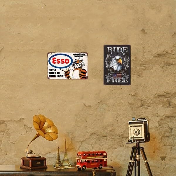 Miniatura 3 de Esso Put a Tiger in Your Tank, Clemson - Letrero de metal de hojalata, decorativo para pared, 12 x 8 pulgadas SOPAHU