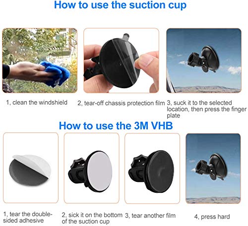 QveeQ Suction Mount for APEMAN Dashcam