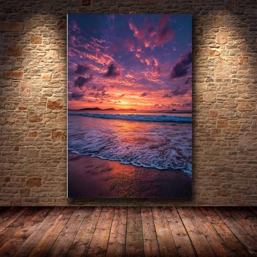 Tableau moderne violet 40x60cm pour décoration murale chambre